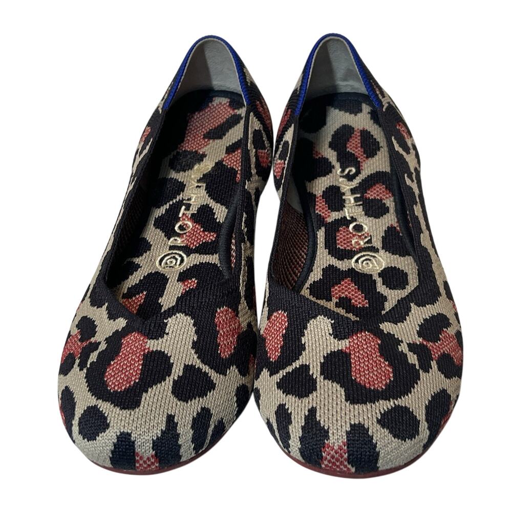Rothy's Leopard Print Flats - Black, Red, Cream